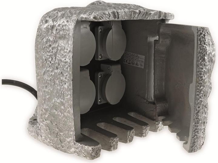 Produktbild Chilitec Garten-Steckdose Stone, 4-fach, IP44, 16 A, 250 V