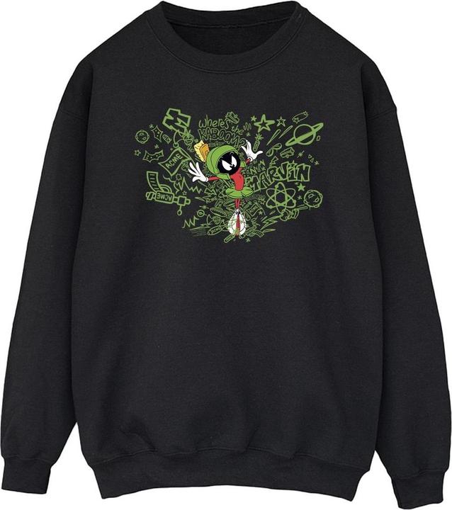 Actual product image Looney Tunes Mens ACME Doodles Marvin Martian Sweatshirt (XL)