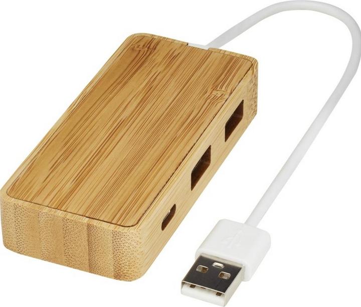 Actual product image Generic Tapas Bamboo USB 3.0 Hub (USB-C)