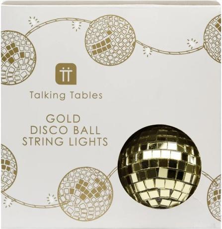 Actual product image TALKING TABLES Fairy lights Luxe Gold Discoballs - 1.6 m