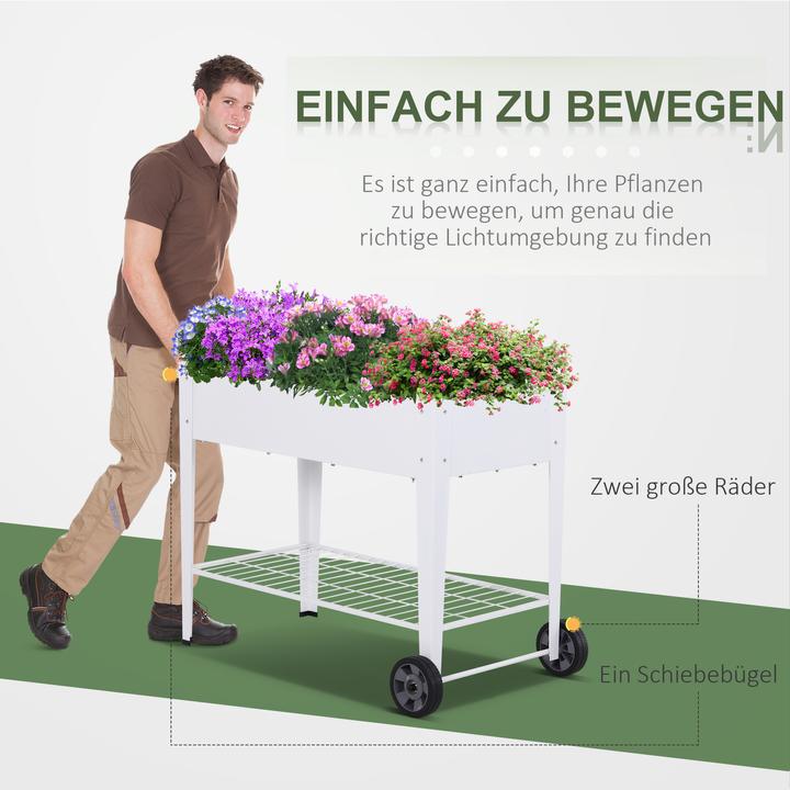 Produktbild Outsunny Mobiler Pflanzenwagen mit Stauraum