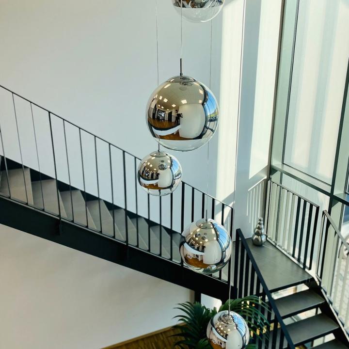 Immagine prodotto s.luce Lampada a sospensione a sfera con specchio fatato (E27)