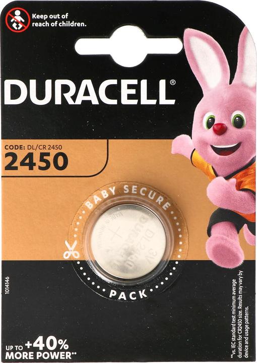Produktbild Duracell DL2450 Lithium Batterie IEC CR2450, 3 Volt 486mAh (1 Stk., CR2450, 486 mAh)