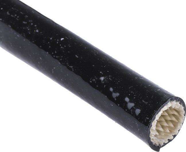 Image du produit Rs Pro Gaine de câble noir en caoutchouc silicone verre pour câble Ø 8mm à 12.8mm, longueur 1m De tressée (Trou de câble, 10.50 cm)