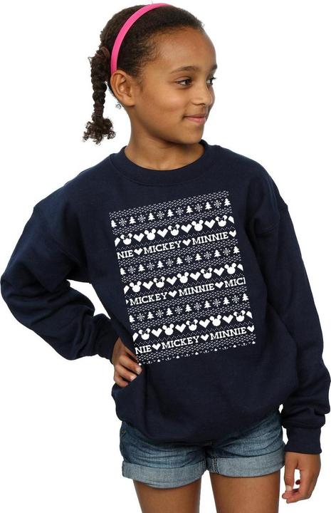 Produktbild Disney Mickey And Minnie Christmas Fair Isle Sweatshirt Mädchen (140, 146)