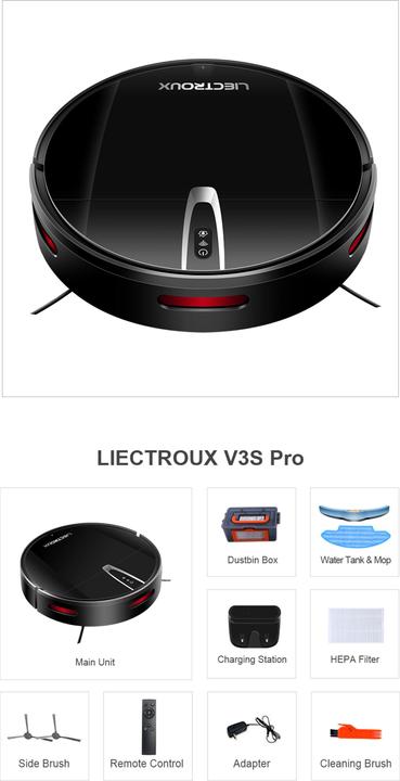 Actual product image Liectroux V3SPro (Vacuum mopping robot)