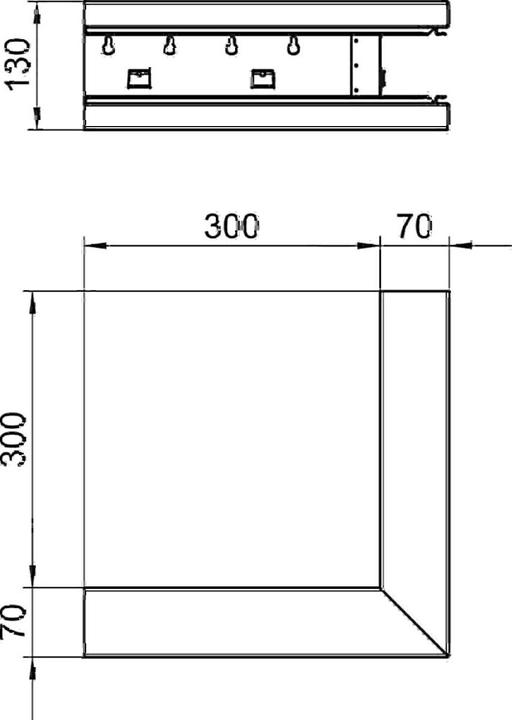 Produktbild OBO Bettermann Ausseneck GEB-K 70x130mm UT 90° ST rws RAL9010 hfr besch (7 cm)