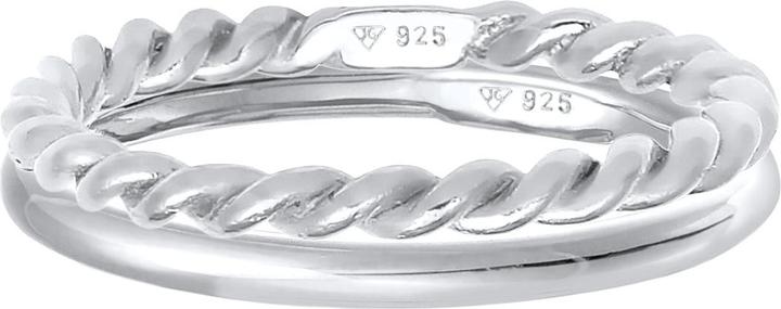 Image du produit Elli Bague Basic Twisted 2 pièces argent 925 (52, Argent 925)