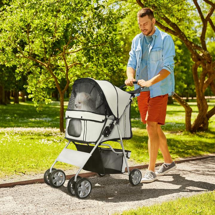 Produktbild PawHut Hundewagen mit Gitternetz (Hund, Faltbar)