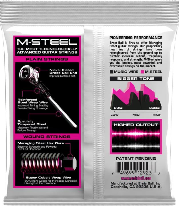 Produktbild Ernie Ball Gitarrensaiten 2923 Slinky M-Steel – Super 09-42, Zu (6 x, E-Gitarre, 0.04")