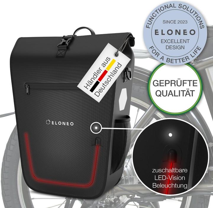 Image du produit Eloneo Sacoche de vélo pour ordinateur portable (25 l, Sacoches)