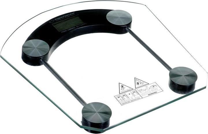 Esperanza EBS008K - Elektronische Personenwaage - 180 kg - 100 g - kg,lb - Rechteck - Schw (180 kg)