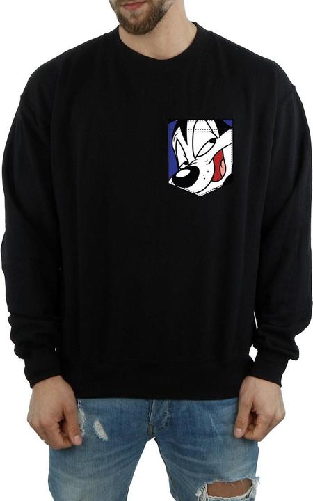 Image du produit Looney Tunes - Sweat PEPE LE PEW FACE FAUX POCKET - Homme (XL)
