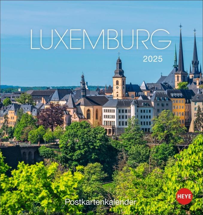 Actual product image Heye Luxembourg postcard calendar 2025 (16 x 17 cm, Hardcover)