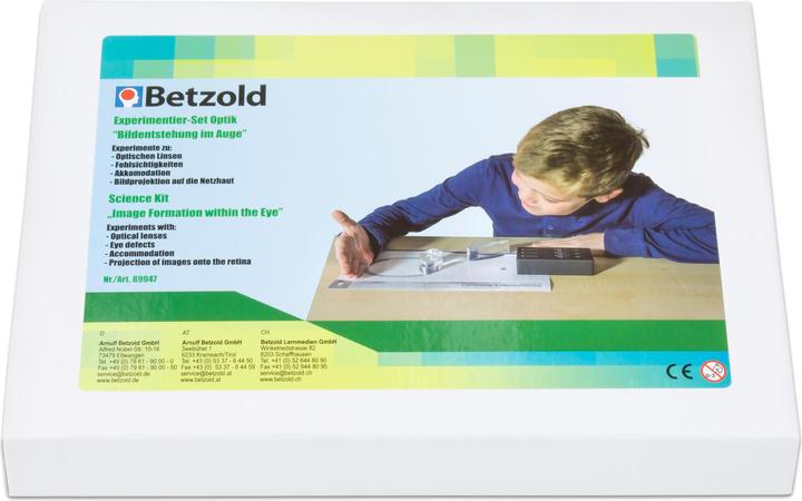 Actual product image Betzold Optics experiment set Image formation in the eye