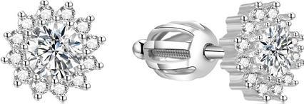 Actual product image Beneto Silver earrings with zircons AGUP1607S (L)
