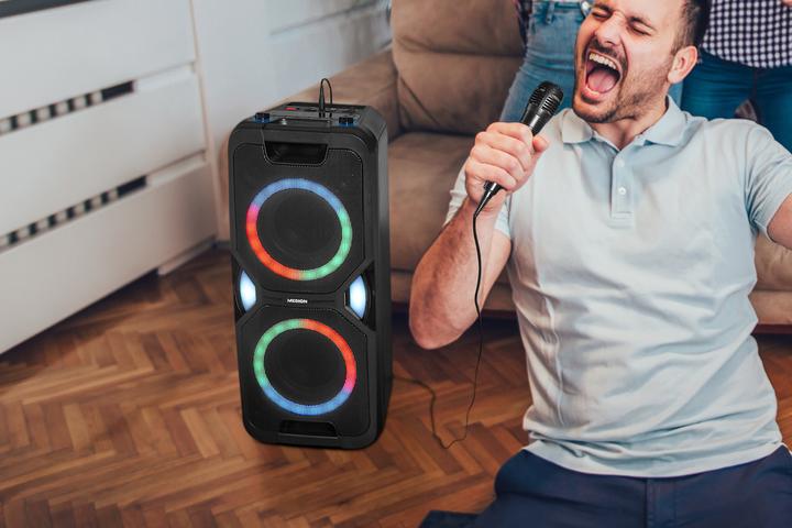 Actual product image Medion MD 44468 Party loudspeaker black (15 h, Electrical connection, Rechargeable battery operated)