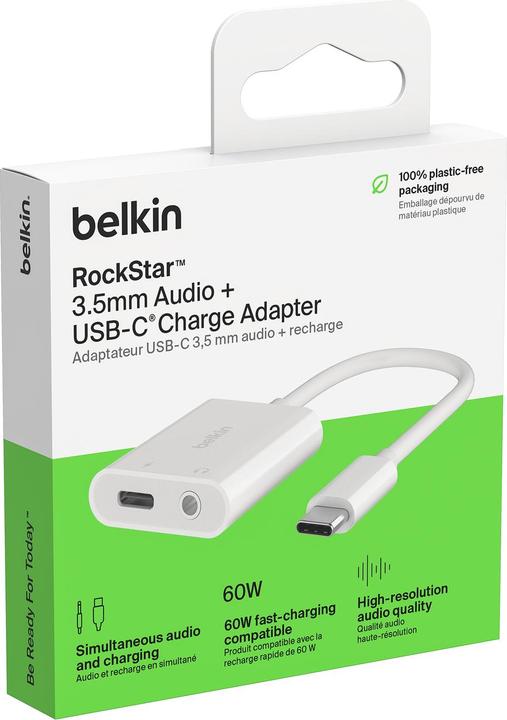 Produktbild Belkin RockStar Adapter (3.5mm Buchse, USB Typ C)