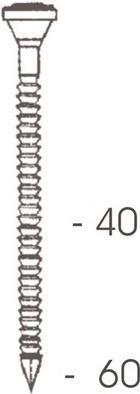 BEA Ankernagel R20 4,0x60mm ge- rillt DIN1052 TFK III VE=1000 (Pack mit 1000 St) (1000 Stück, 60 mm)