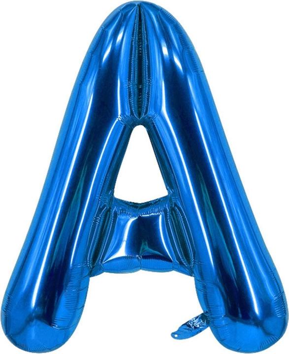 Produktbild Hermex Buchstabenballon A Blau Geburtstagsparty Ballon Folienballon 40cm (1 x)