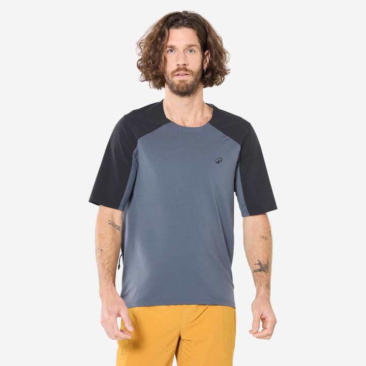 Produktbild Rockrider Radtrikot MTB kurzarm Cargo Herren grau/schwarz (M)