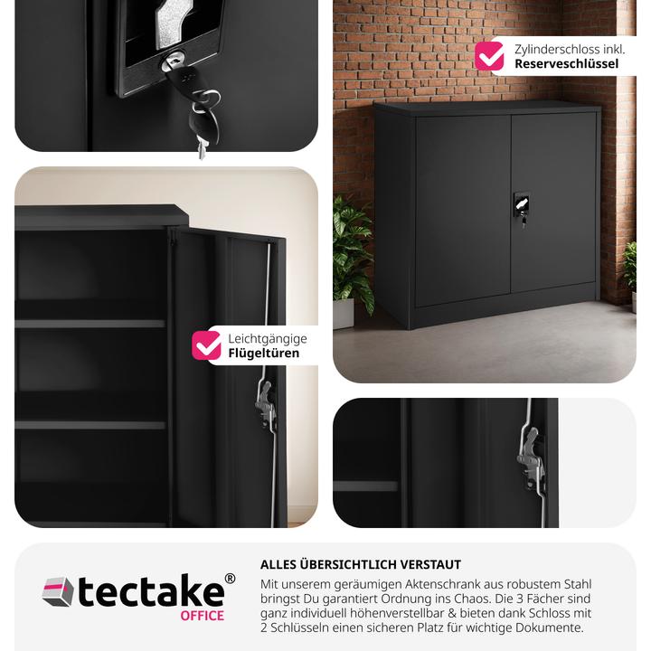 Produktbild tectake Aktenschrank (90 x 40 x 90 cm)