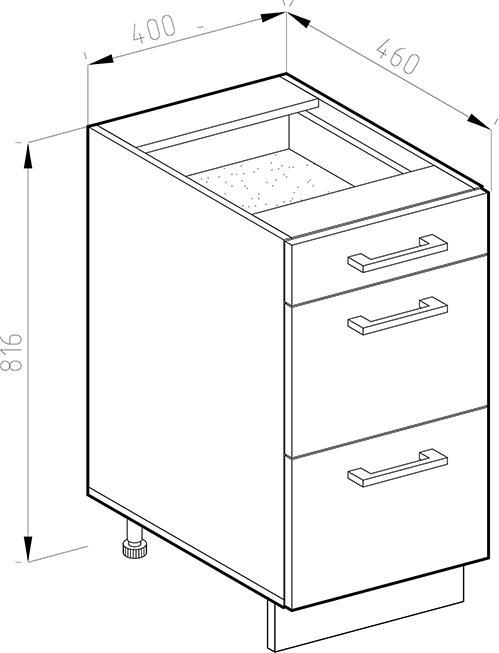 Produktbild Vicco Küchenunterschrank R-Line (40 x 60 x 81.5 cm)