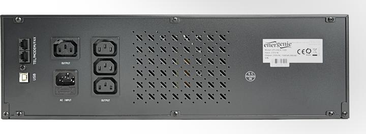 Produktbild Gembird Ups rack 19" 3.4u 1500va 4xiec 230v out iec14 in rj11 usb lcd - (Offline-) USV (1500 VA, 900 W, Standby USV)
