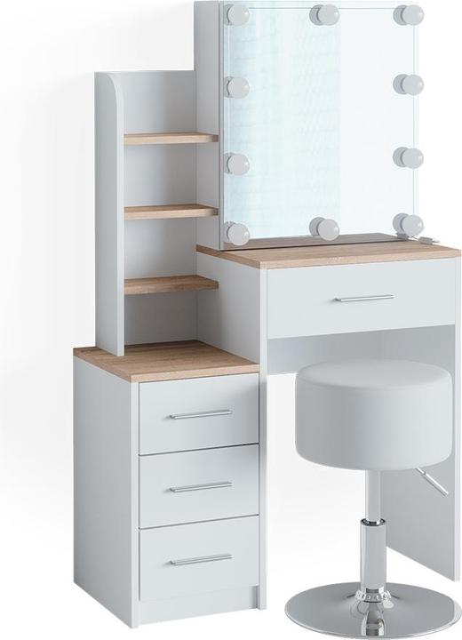 Actual product image Vicco Conrada with stool and lighting (80 x 36 x 131.5 cm)