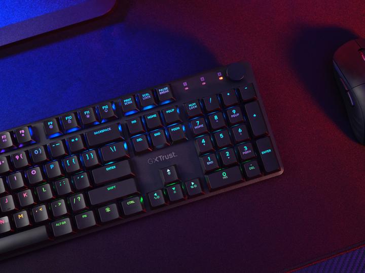 Image du produit Trust GXT868 Clavier mécanique sans fil TORIX (US, Sans fil, Filaire)