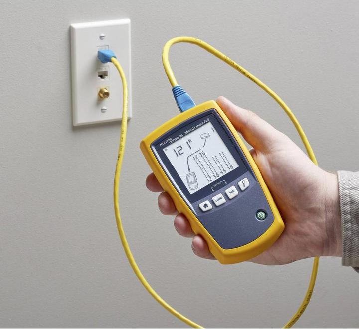 Actual product image Fluke The PoETester MicroScanner developed for the cabling technician
