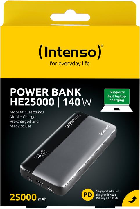 Produktbild Intenso HE25000 (25000 mAh, 140 W, 92.50 Wh)