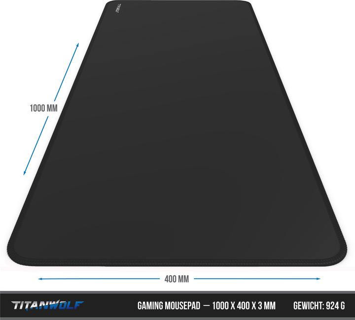 Actual product image Titanwolf Gaming Mouse Pad, Oversize Gaming Mouse Mat 1000x400mm, XXXL Large Desk Pad (3XL)