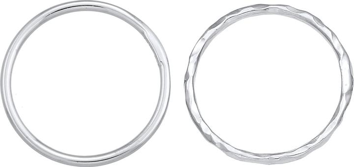 Actual product image Elli Ring Stacking Band Ring Set of 2 925 Silver (54, 925 Silver)