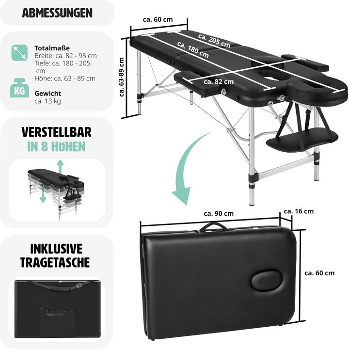 Actual product image tectake 2 zone massage table