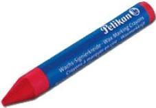 Actual product image Pelikan Wax marking crayon 772, red, diameter: 12 mm suitable for smooth surfaces such as glass, porcelain (Red, 12 x)