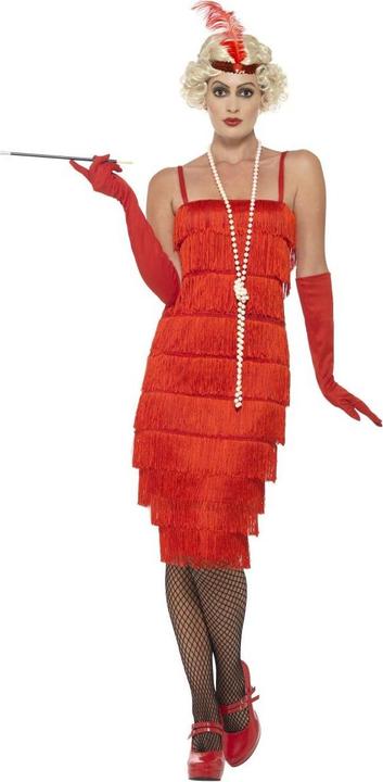 Smiffys anni 20 - Charleston - Flapper - Vestito Rosso