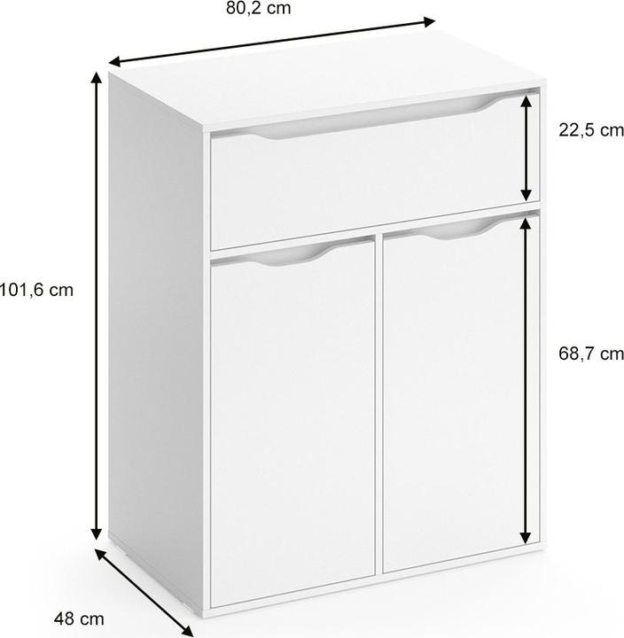 Actual product image Vicco Ruben (80 x 48 x 102 cm)