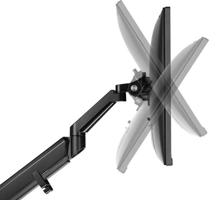 Actual product image Ergo Office Black Monitor Desk Mount, Gas Spring, 17"-32", 9kg, ER-405B (Table, 32.01")