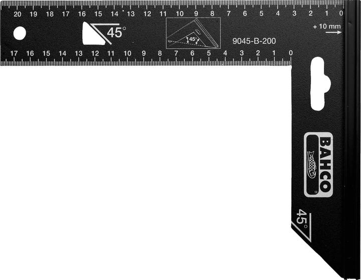 Bahco Präzisionswinkel mit Stahlblatt 250 mm