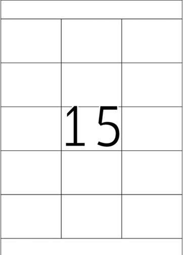 Produktbild Blana Etiketten A4, 70 x 50,8mm, weiss, 500 Blatt