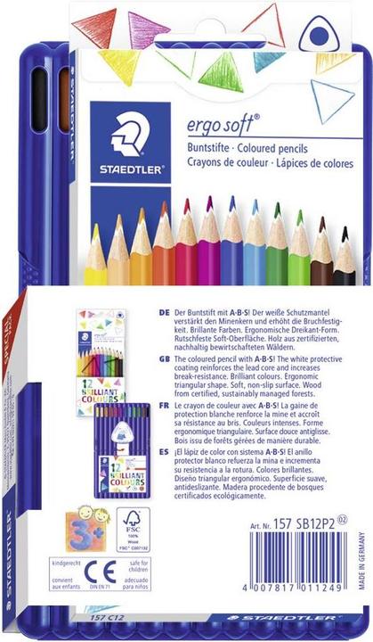 Actual product image Staedtler Colored pencil ergosoft 12ST (12 colours, 12 x)