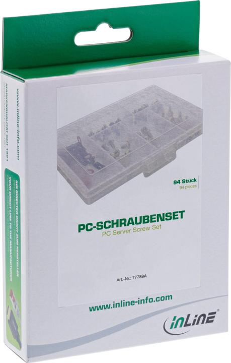 Actual product image InLine PC screw set, 94 pieces