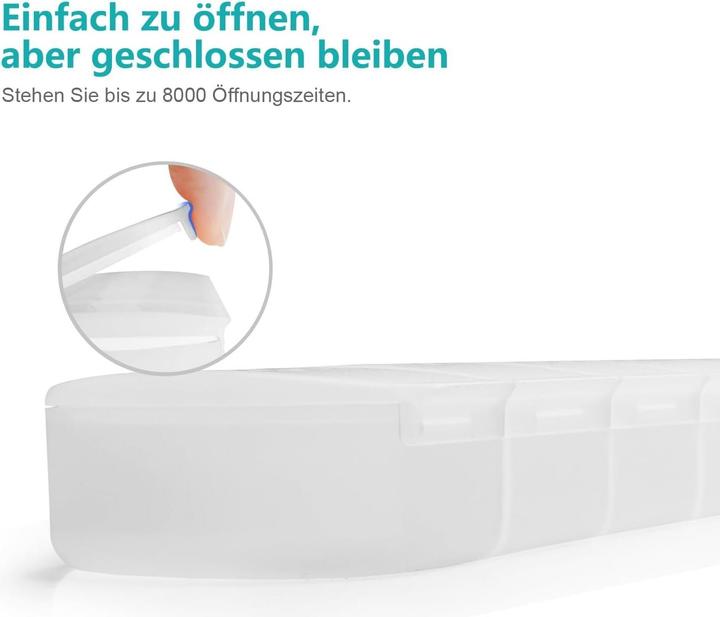 Actual product image Cbx Tablettenbox 7 Tage, Pillendose für eine Woche mit grosser Kapazität, handliche Medikamentenbox