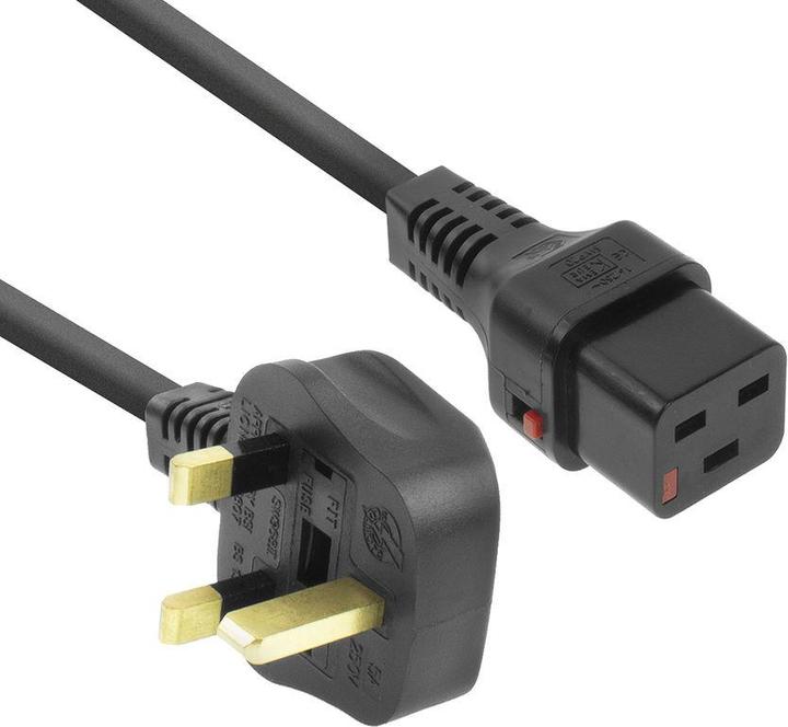 Actual product image Iec Lock 230V connection cable UK male - C19 lockable 2.00 m (2 m)