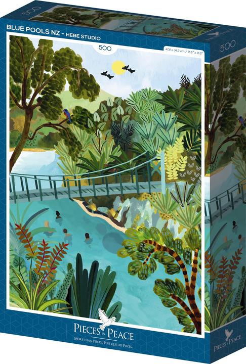 Actual product image Pieces & Peace Puzzle 500 pieces Blue Pools NZ (500 pieces)