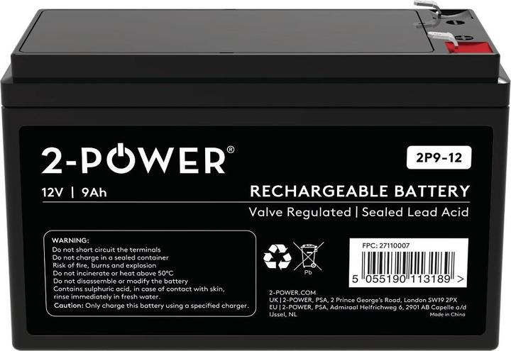 Image du produit 2-Power Batterie VRLA 12V 9Ah