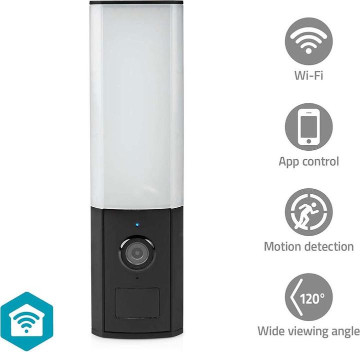 Immagine prodotto Nedis SmartLife Telecamera da esterno | Wi-Fi | Luce ambientale | Full HD 1080p | IP65 | Archiviazione (1920 x 1080 Pixels)