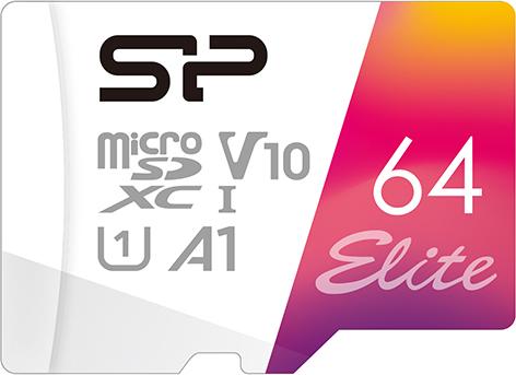 Image du produit Silicon Power carte mémoire Elite Micro SDXC 64GB UHS-I A1 V10 (64 Go, microSDXC, U1, UHS-I)