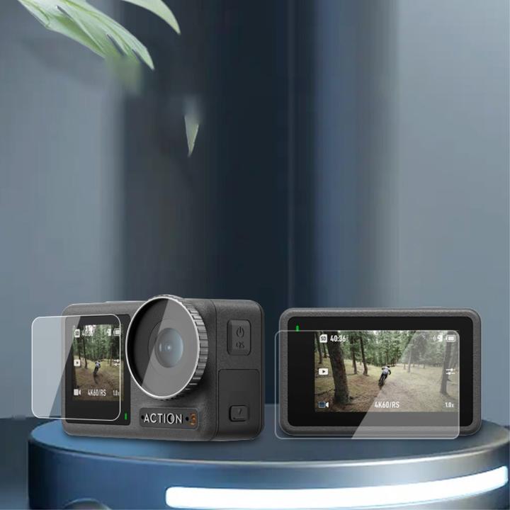 Immagine prodotto Ueli Express 8 in 1 DJI Osmo Action Display und Linsen Panzerglas mit Objektivschutz (Osmo Azione 3, Osmo Azione 4)